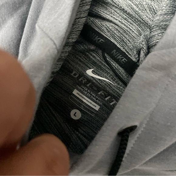 Nike Touch Hoodie Men L Gray Sleeveless Basketball Training Stretch Size Large - Picture 5 of 5